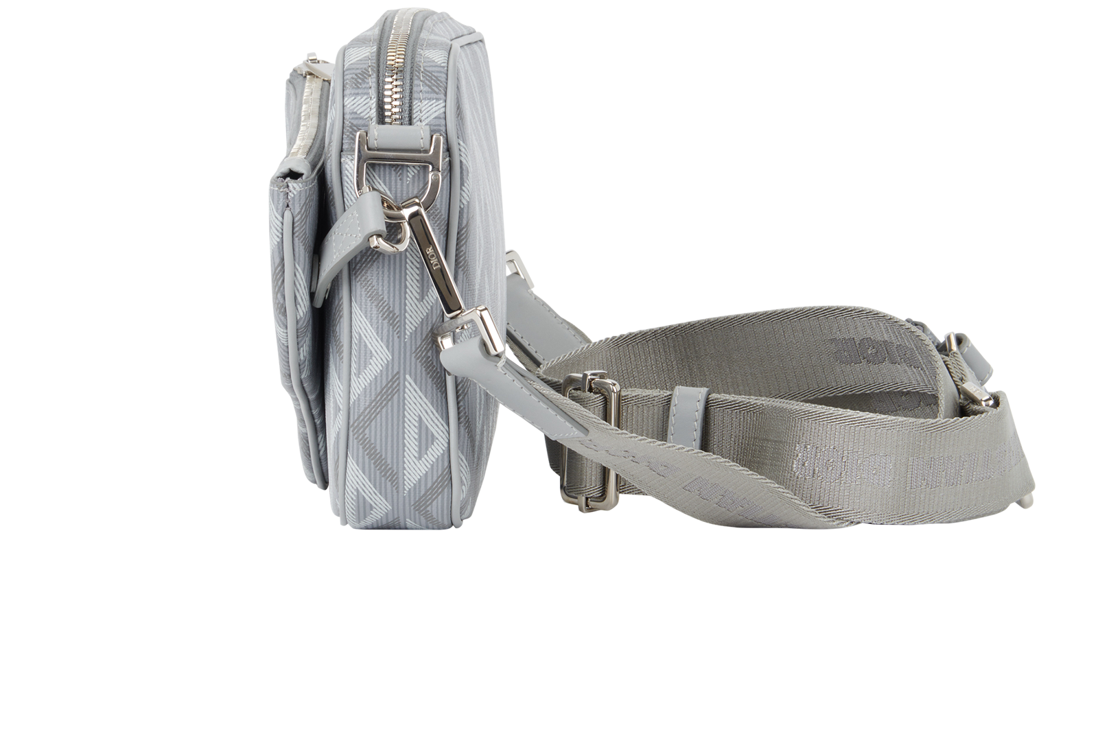 Saddle Triple Pouch, &pound;1,300, Handbags, Grey, Canvas, Bottom view